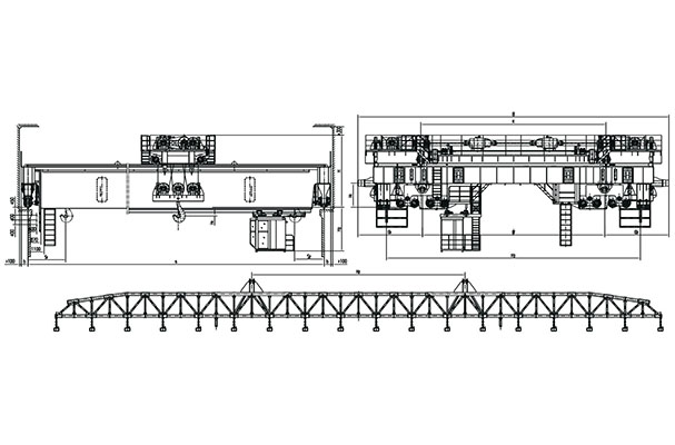 超长电磁挂梁桥式起重机